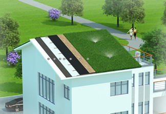 Inclined roof greening system